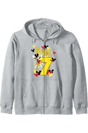 Disney Mickey & Friends 7 Year Old Birthday Boy Zip Hoodie