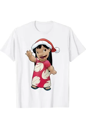 Disney Lilo & Stitch Christmas Lilo Santa Hat Portrait T-Shirt