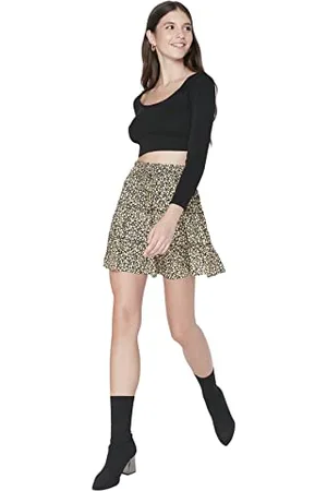 Trendyol Women Mini A-line Skater Woven Skirt