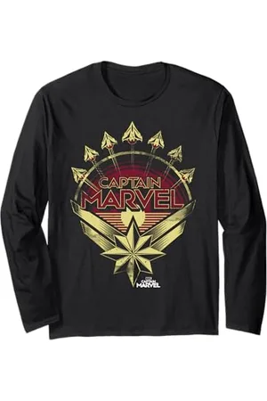Marvel Captain Plane Training Title Logo Long Sleeve T-Shirt