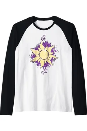 Disney Tangled Gold Sun Doodle Pendant Raglan Baseball Tee