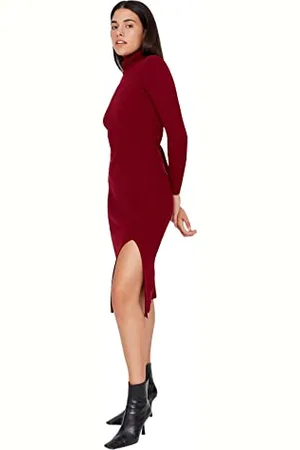 Trendyol Women Midi Bodycon Slim Knitwear Dress