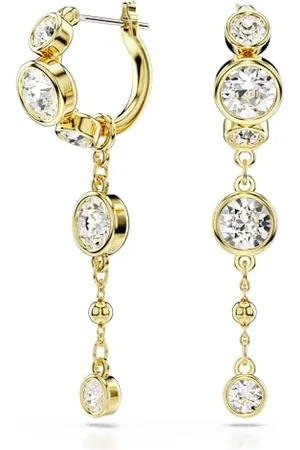 Swarovski Imber drop earrings, Round cut, , Mixed metal finish