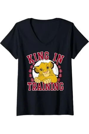 Disney Womens Lion King Simba King in Training V-Neck T-Shirt