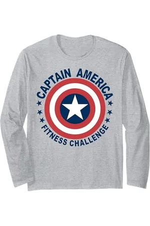 Marvel Captain America Fitness Challenge Roundabout Long Sleeve T-Shirt