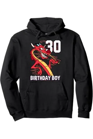 Disney Mulan Mushu 30th Birthday Boy Portrait Pullover Hoodie
