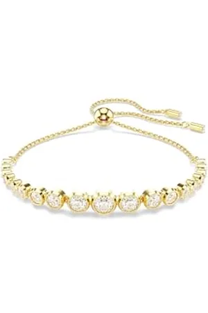 Swarovski Imber Tennis bracelet, Mixed round cuts, , Gold-tone plated