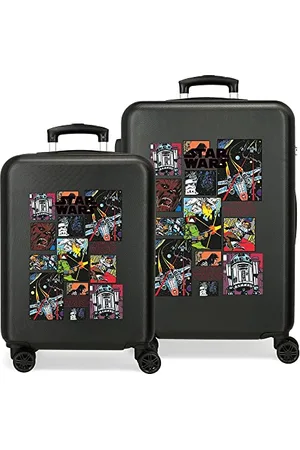 STAR WARS Galactic Team Suitcase Set Black 55/65 cms Rigid ABS Side Combination Lock 104L 6 kgs 4 Double Wheels Hand Luggage