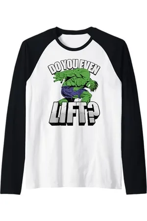 Marvel Hulk Do You Even Lift Workout Raglan Baseball Tee