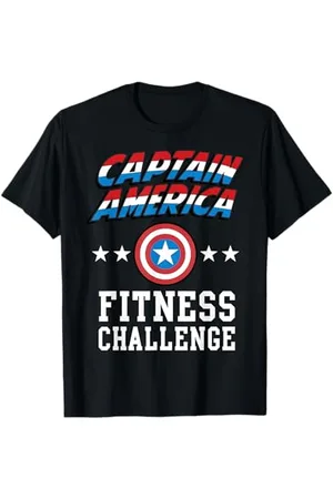Marvel Captain America Fitness Challenge Weight Lift T-Shirt