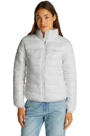 Tommy Hilfiger Women’s Essential Tape High Shine Puffer Jacket, , L