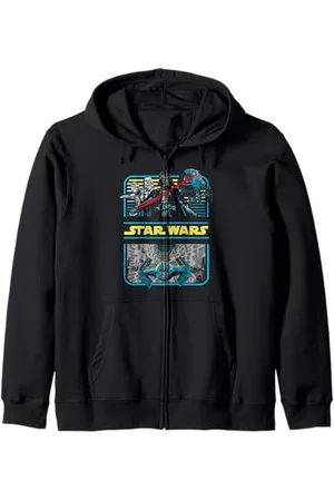 STAR WARS Darth Vader Retro New Hope Trench Coat Zip Hoodie