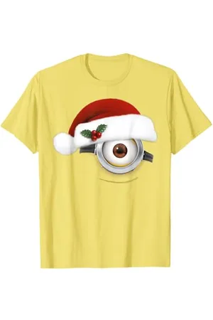 Minions Minions Christmas Santa Hat Big Face T-Shirt