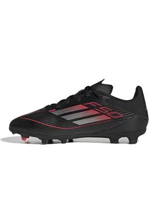 adidas F50 League Football Boots FG/MG Kids, Core Black/Iron Metallic/Lucid Red, 11 UK Child