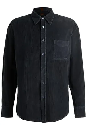 HUGO BOSS Mens Relegant 6 Regular-fit Shirt in Cotton Corduroy