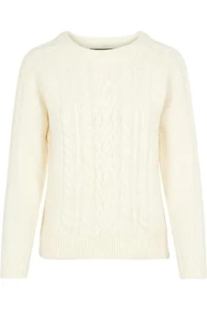 VERO MODA Female Knitted Jumper VMPRIYA Jumper, White/Pristine, S/P
