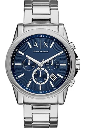 Armani Exchange Watch for Men, Quartz Chronograph Movement, 45 mm Stainless Steel Case with a Stainless Steel Strap, AX2509