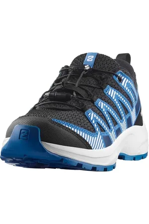Salomon Junior XA PRO V8 J Black/White/French Blue, Versatile Hiking Shoes for Comfort, Perfect For Hiking Boots & Trail Running For Outdoors Adventures 9