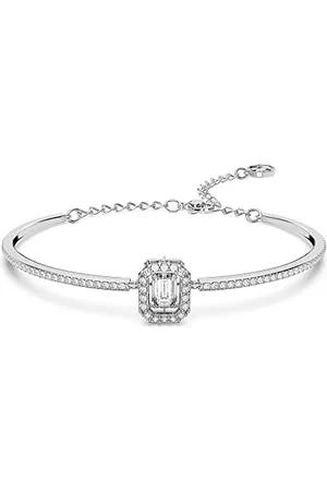 Swarovski Millenia Bangle, Clear Crystals in a Rhodium Plated Setting, from the Millenia Collection