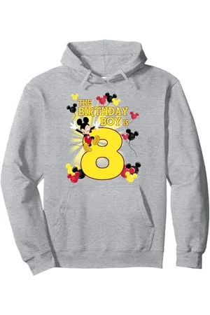 Disney Mickey & Friends 8 Year Old Birthday Boy Pullover Hoodie