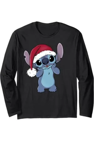 Disney Lilo & Stitch Christmas Santa Hat Stitch Long Sleeve T-Shirt