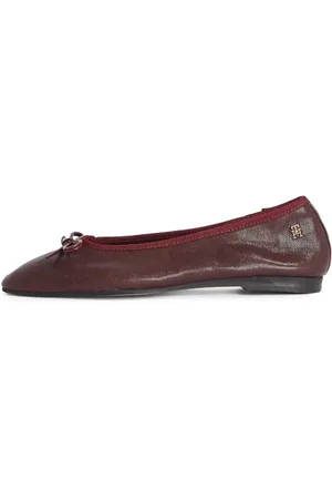 Tommy Hilfiger Women’s Soft Leather Ballet Pumps with Bow