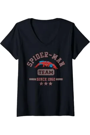 Marvel Womens Spider-Man Team Since 1962 Workout V-Neck T-Shirt