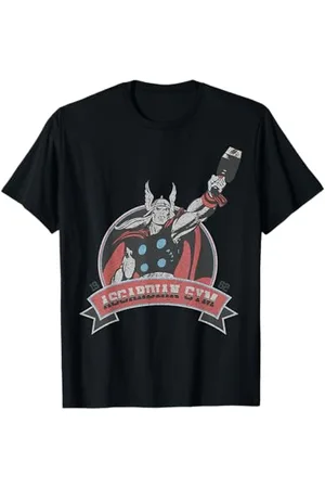 Marvel Thor Retro Comic Asgardian GYM Membership Badge T-Shirt