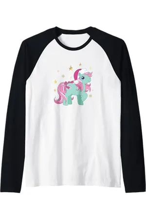Hasbro My Little Pony Christmas Santa Hat Raglan Baseball Tee