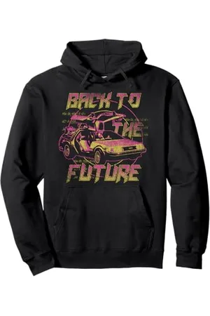 Back To The Future Neon Fade DeLorean Pullover Hoodie
