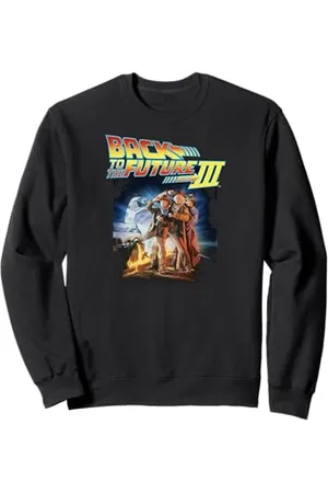 Back To The Future Three Group Pose With Car Sweatshirt
