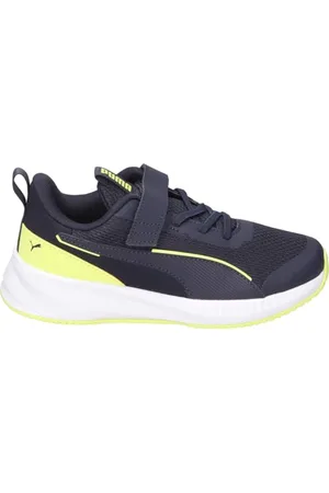PUMA Flyer 3 AC+ PS Sneaker, New Navy-Lemon Sherbert White, 2 UK Child