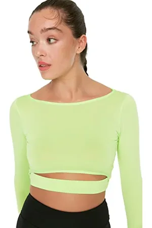 Trendyol Women Sportswear Fitted Basic Crew Neck Knitted Blouse