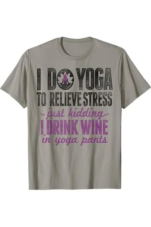 Trendy Apparel I Do Yoga Just Kidding I Drink Wine Vintage T-Shirt