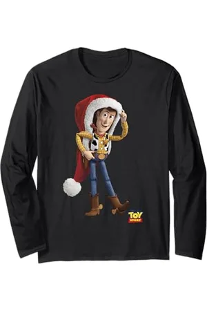 Disney Pixar Toy Story Christmas Woody Over Sized Santa Hat Long Sleeve T-Shirt