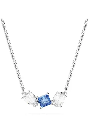 Swarovski Mesmera Pendant Necklace, White and Crystals in a Rhodium Plated Setting, from the Mesmera Collection