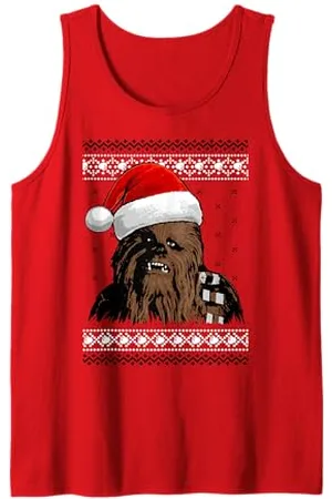 STAR WARS Chewie Santa Hat Ugly Christmas Sweater Tank Top