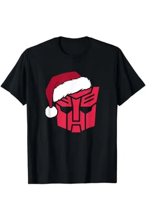 Hasbro Transformers Christmas Autobots Santa Hat Logo T-Shirt