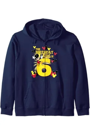 Disney Mickey & Friends 6 Year Old Birthday Girl Zip Hoodie