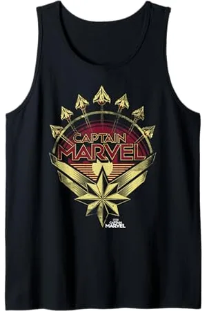 Marvel Captain Plane Training Title Logo Tank Top