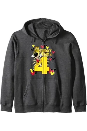 Disney Mickey & Friends 4 Year Old Birthday Boy Zip Hoodie