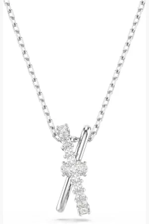 Swarovski Hyperbola pendant, Mixed cuts, Twist, White