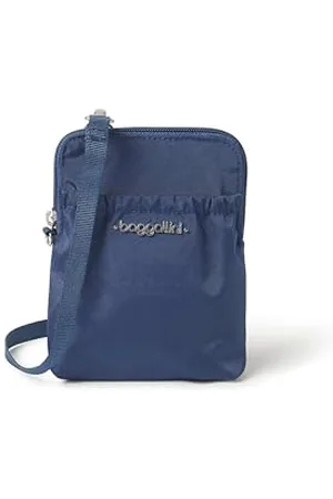 Baggallini Bryant Smartphone Pouch and Purse - Lightweight, Water Resistant Travel Bag with RFID Protection, Adjusts to Become Belt Bag or Fanny Pack