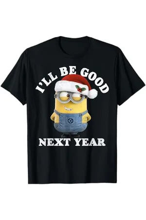 Minions Minions Be Good Next Year Santa Hat T-Shirt
