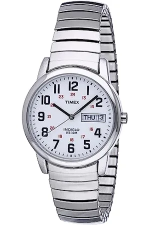 Timex Mens Watch T20461PF with White Dial and Expander