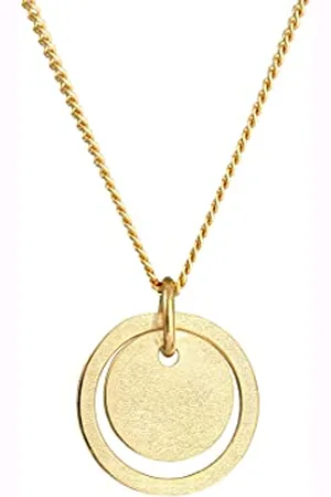 Elli Geo Trend Round Circle Necklace Matt 925 Silver 450