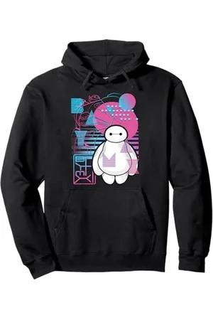 Disney Big Hero 6 Baymax Neon Style Pullover Hoodie