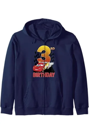 Disney Pixar Cars Lightning McQueen 3rd Birthday Peel Out Zip Hoodie