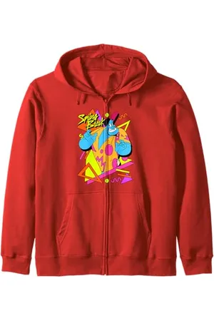Disney Aladdin Genie Retro 90s Style Poster Zip Hoodie