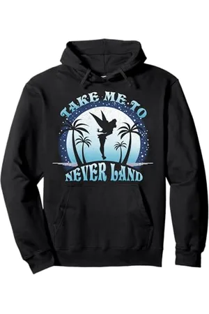 Disney Peter Pan Tinkerbell Silhouette Take Me To Never Land Pullover Hoodie